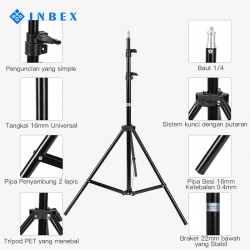 Tripod INBEX 210CM Portable Stand Tripod Kamera dan Handphone Tripod INBEX 210CM Portable Stand Tripod Kamera dan Handphone